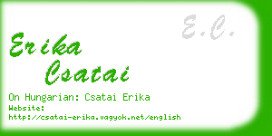 erika csatai business card